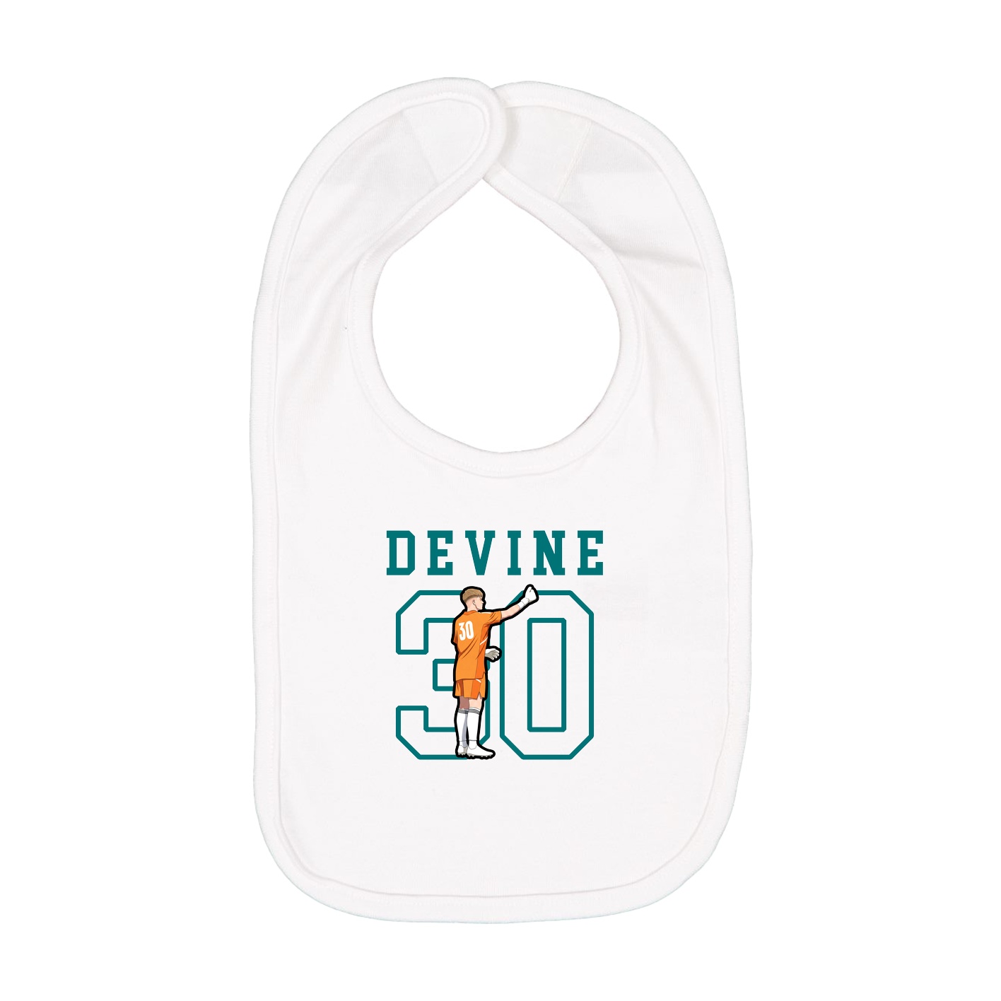 Infant Bib — Shirsey in White