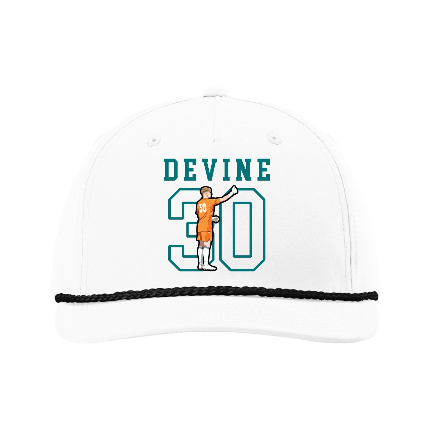 Five-Panel Classic Rope Cap — Shirsey in White