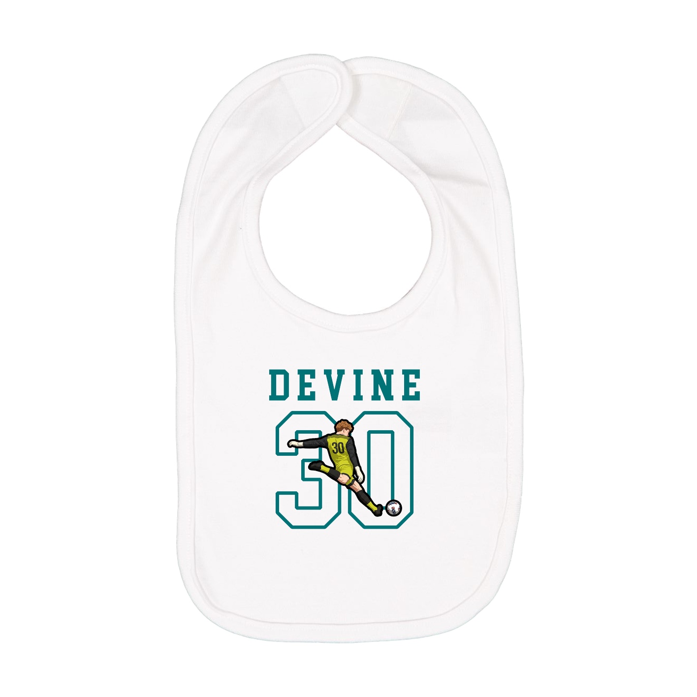 Infant Bib — Shirsey in White