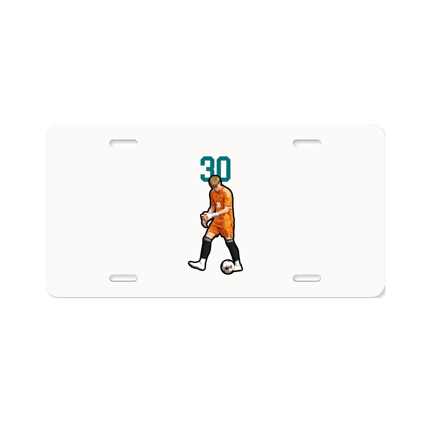 License Plate — Number Top in Classic