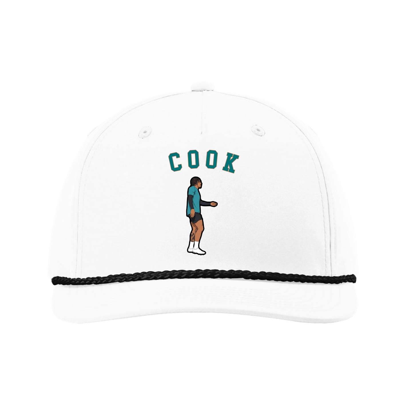 Five-Panel Classic Rope Cap — Shirsey Arch in White