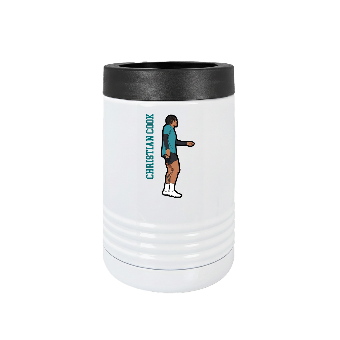Beverage Holder — Name Vertical in White