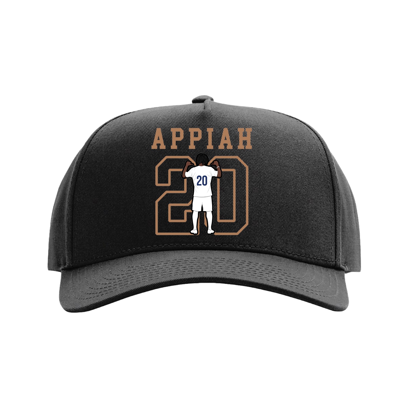 Full Fabric Five-Panel Champ Cap — Shirsey in Black