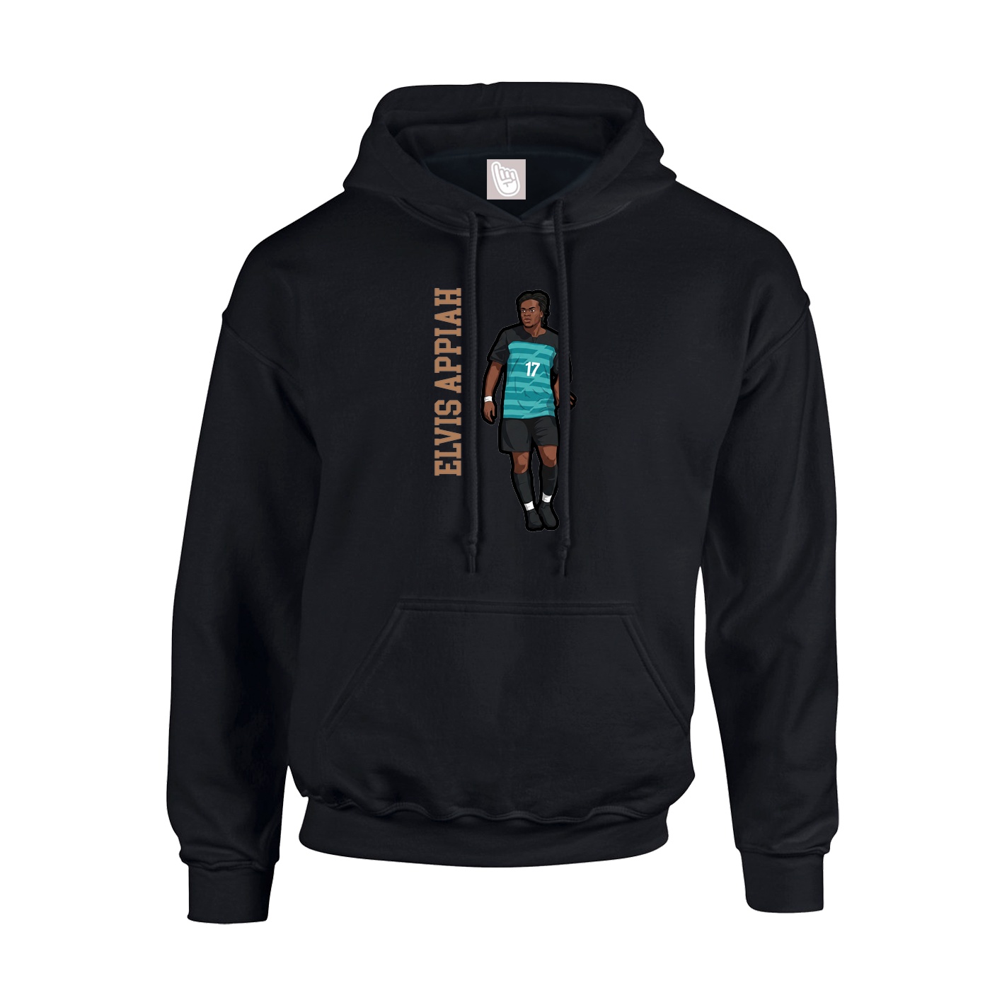 Youth Hoodie — Name Vertical in Black