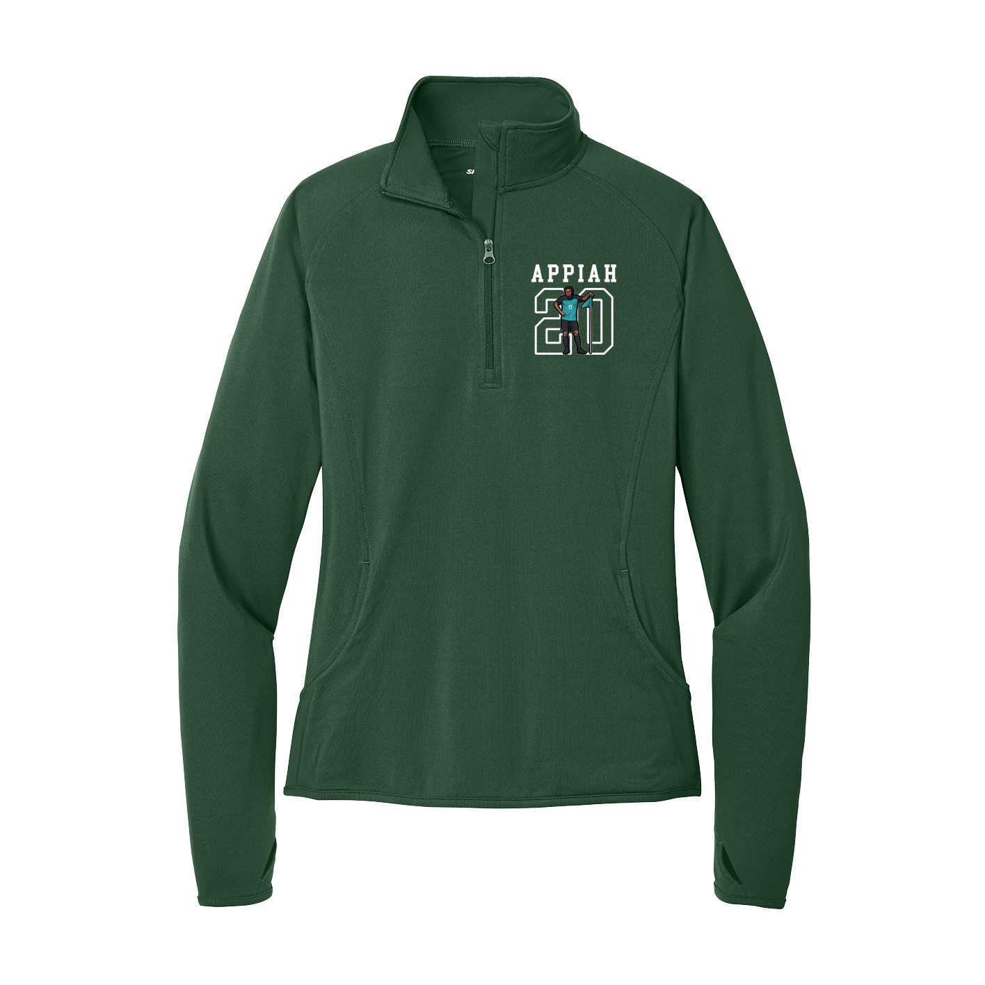 Women's Q-Zip Pullover — Shirsey in Green