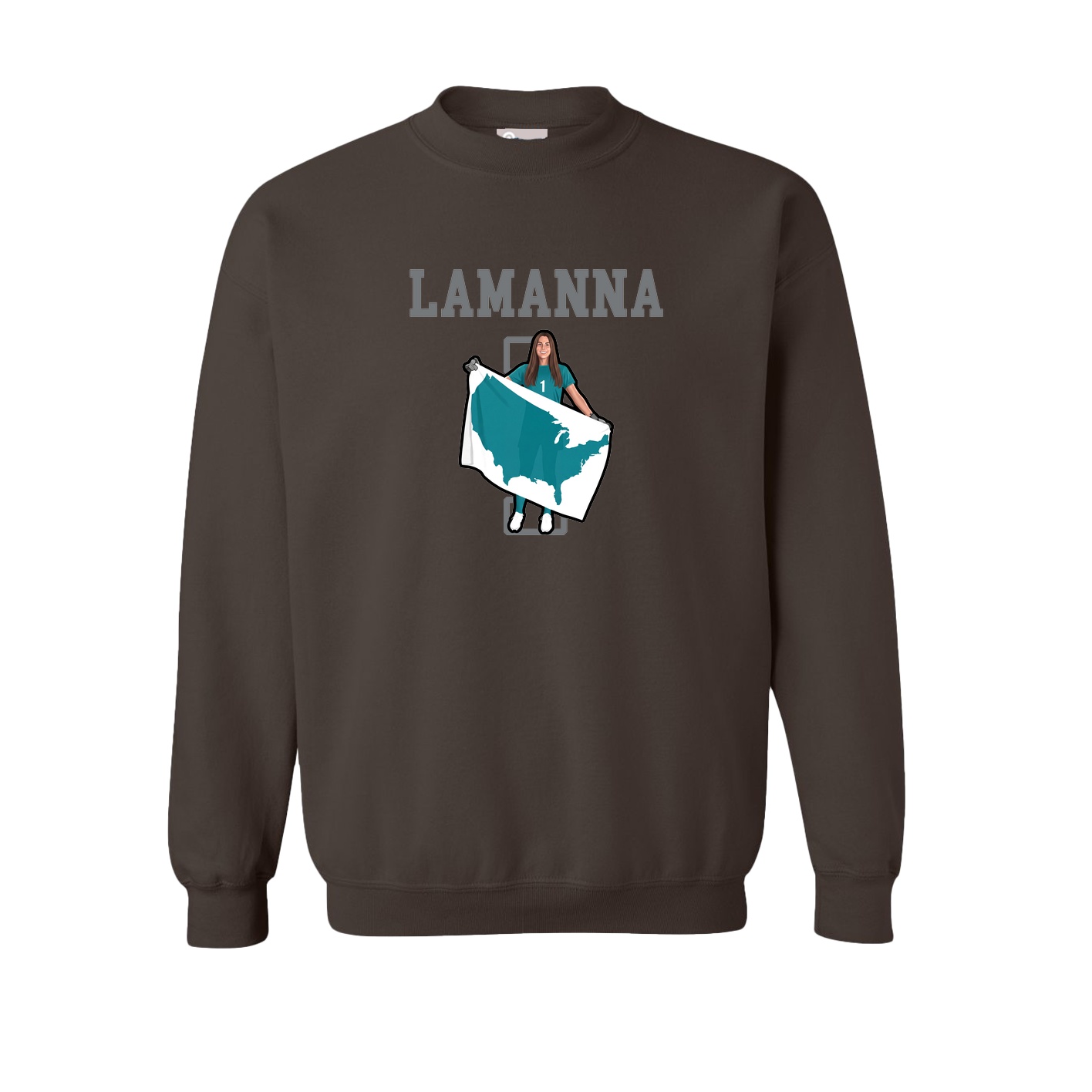 Fleece Crew — Shirsey in Brown