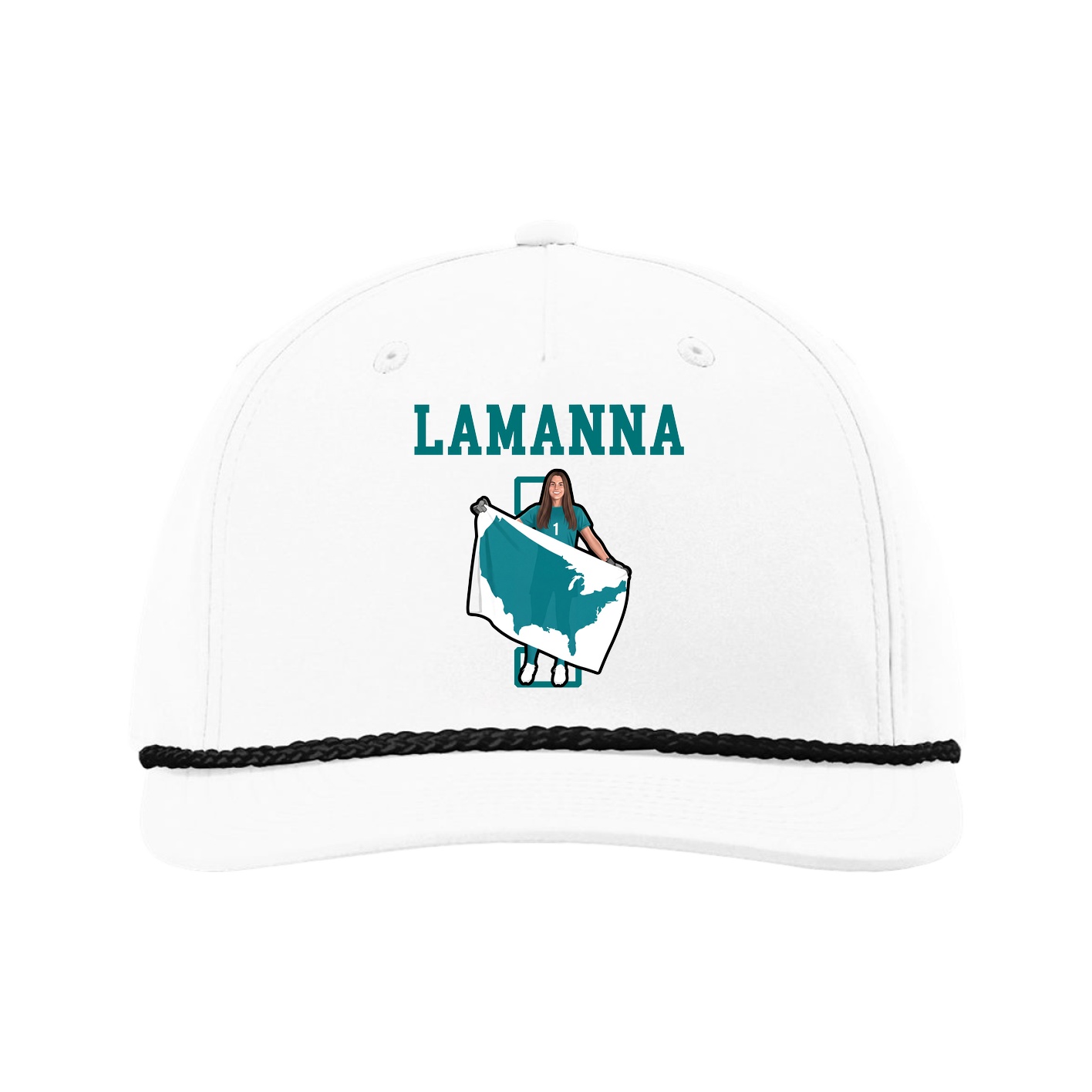 Five-Panel Classic Rope Cap — Shirsey in White