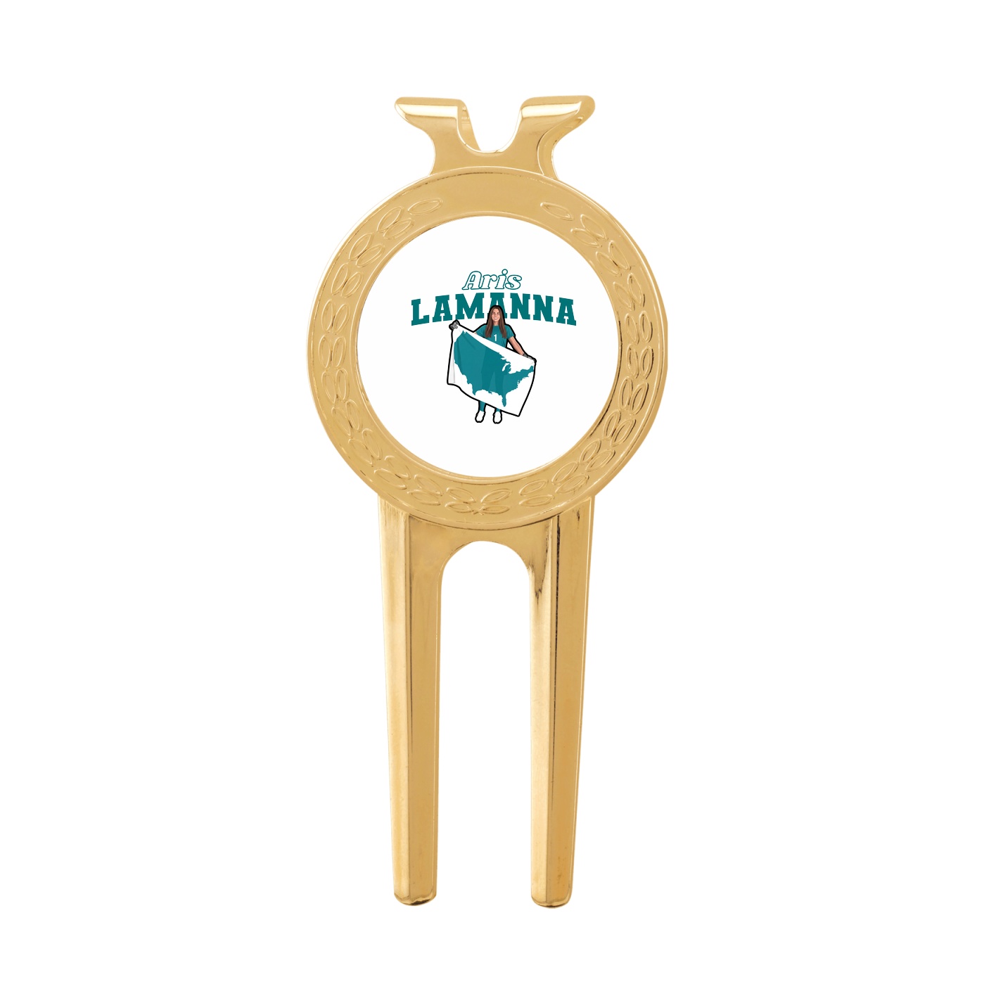Divot Tool with Ball Marker — Name Arch in Classic