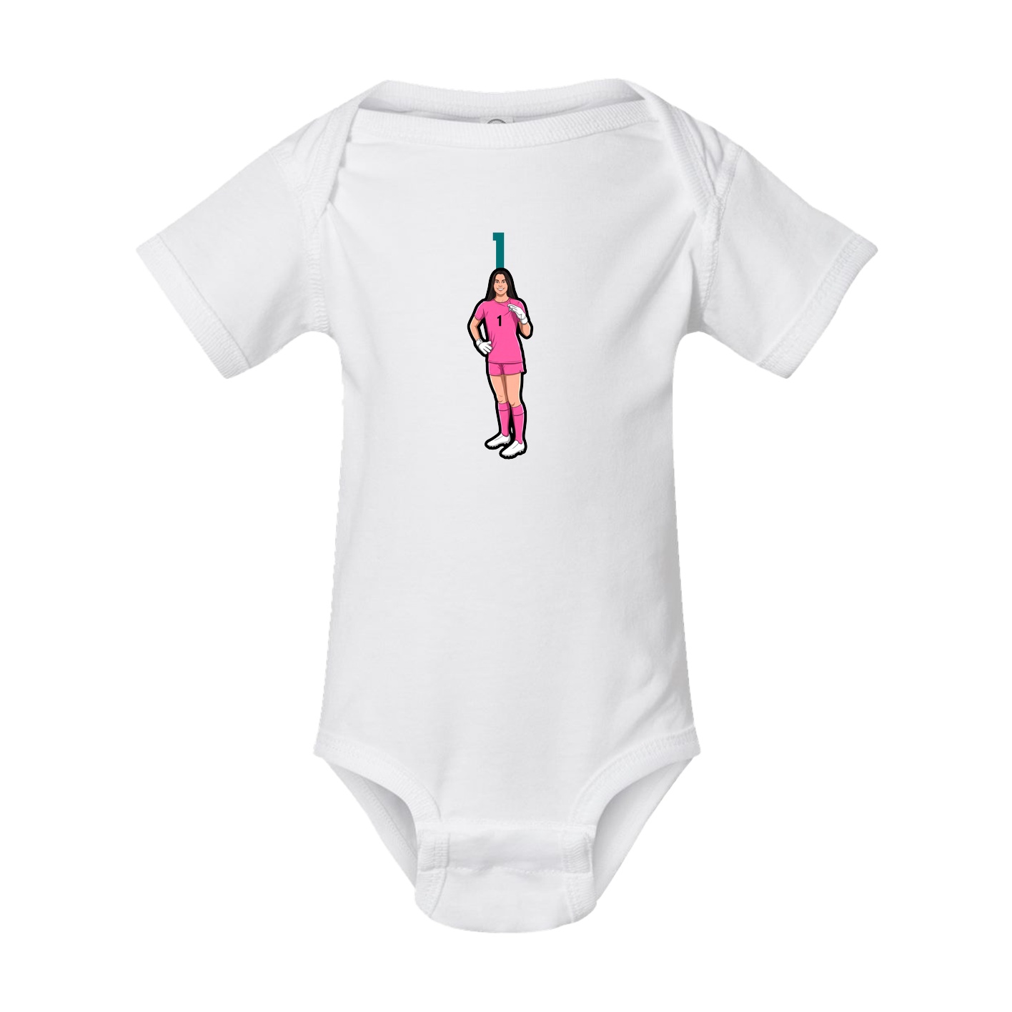 Baby Onesie — Number Top in White