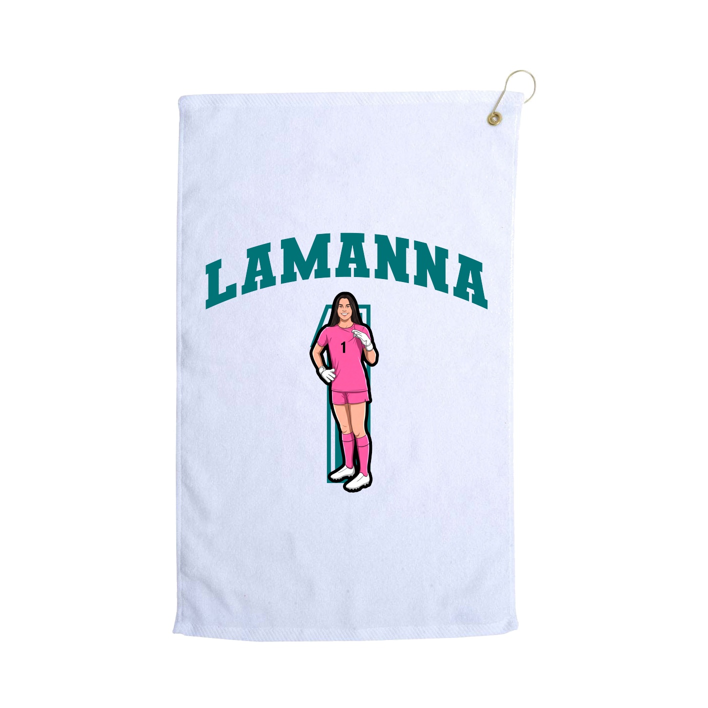 Golf Towel — Number in White
