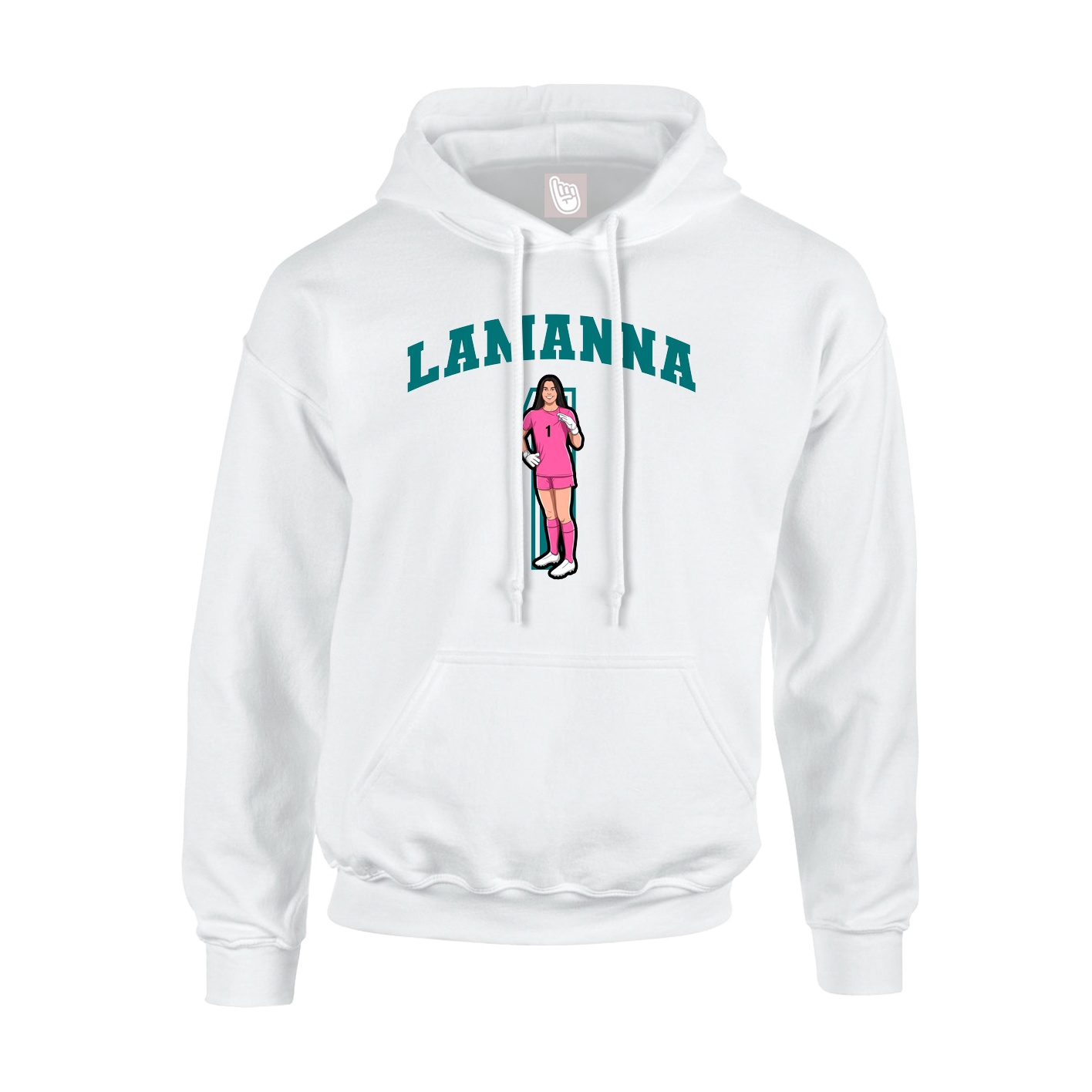 Hoodie — Number in White