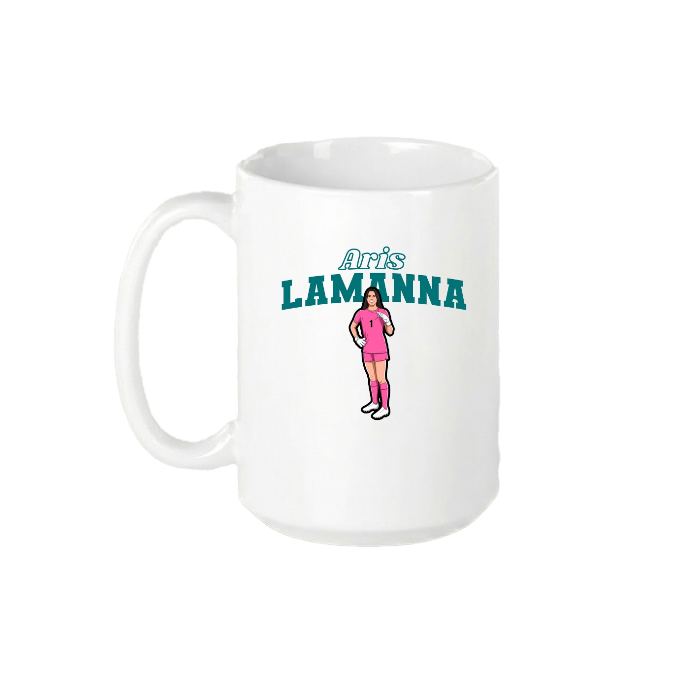 15oz Coffee Mug — Name Arch in White
