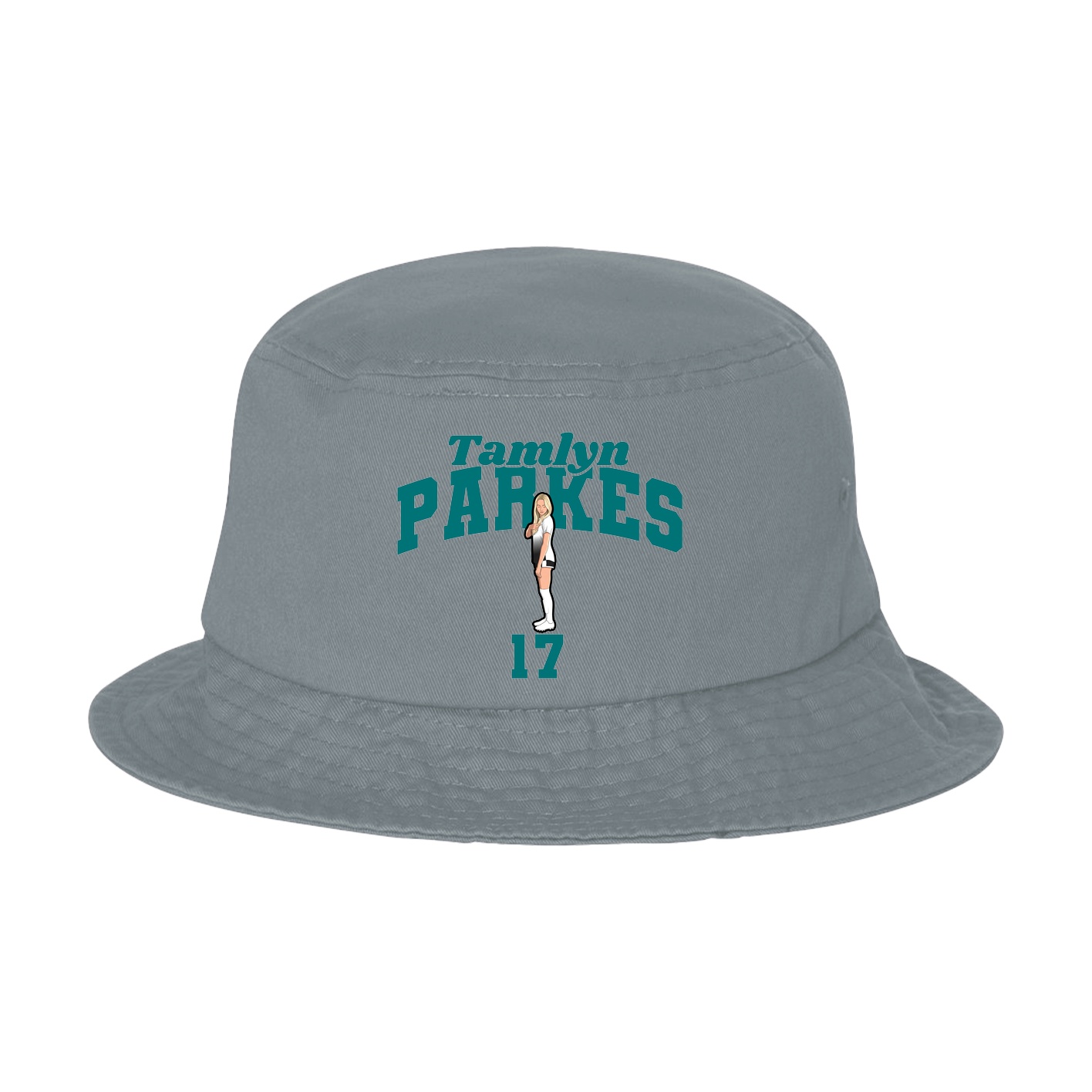Bucket Cap — Signature Arch in Grey