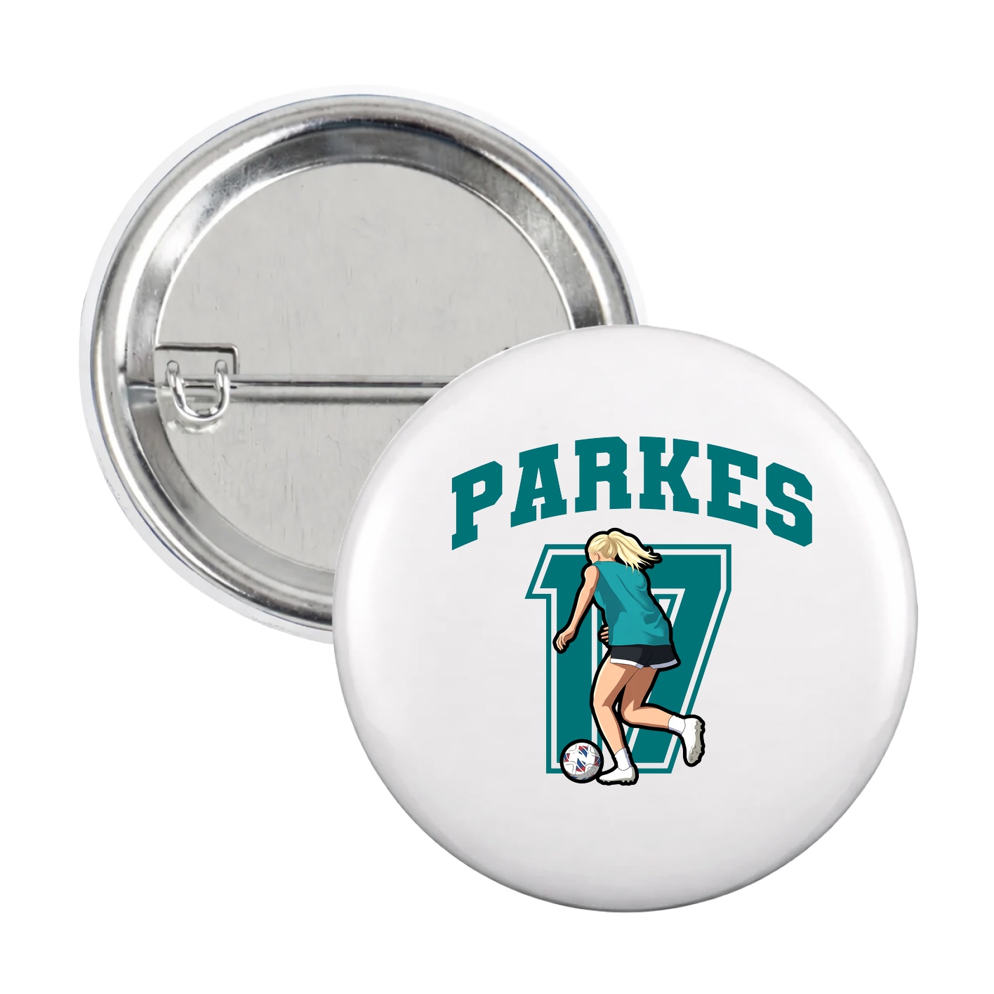 Game Day Button — Number in White