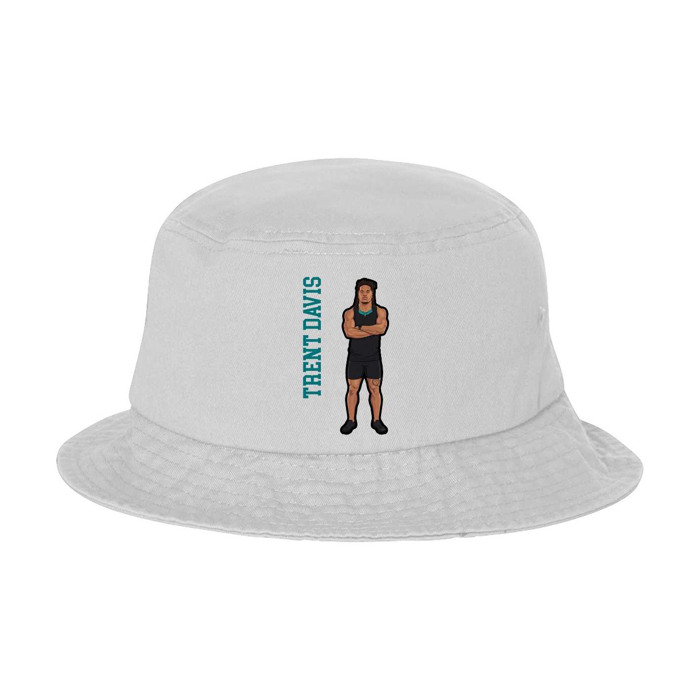 Bucket Cap — Name Vertical in White