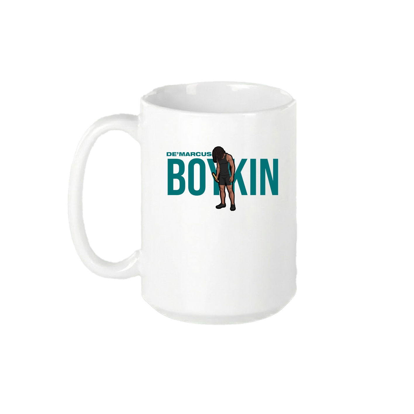 15oz Coffee Mug — Player Name in White
