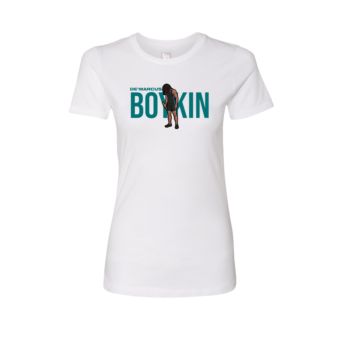 Fitted Women's Tee — Player Name in White