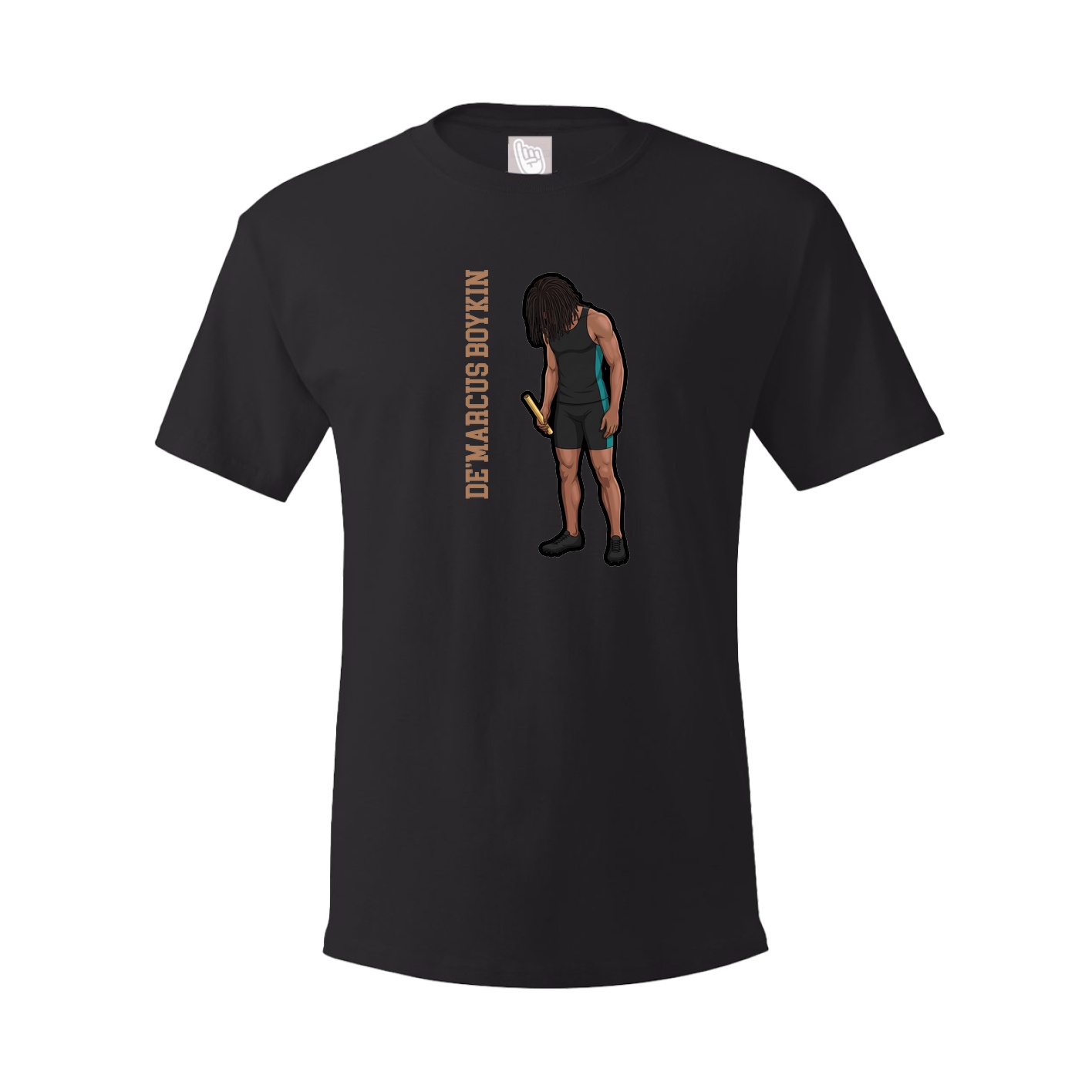 Tee — Name Vertical in Black