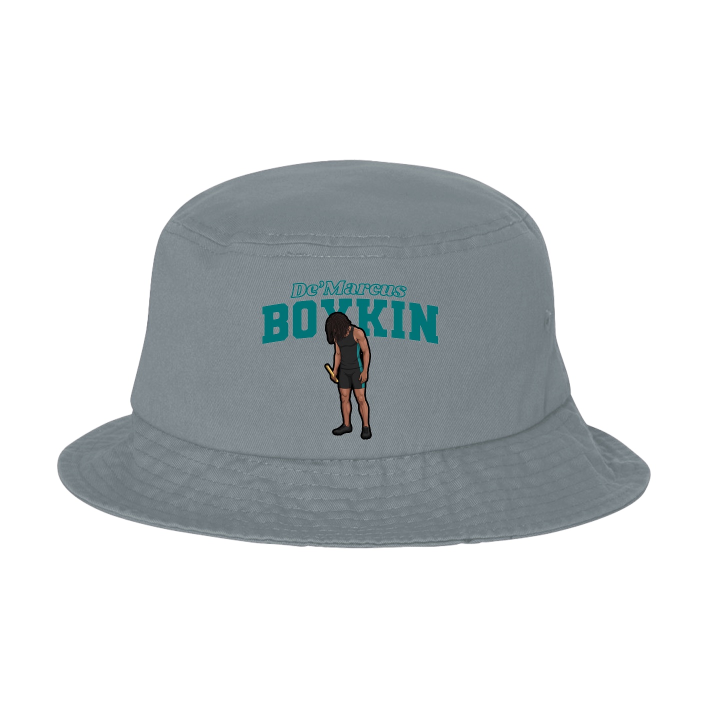 Bucket Cap — Name Arch in Grey