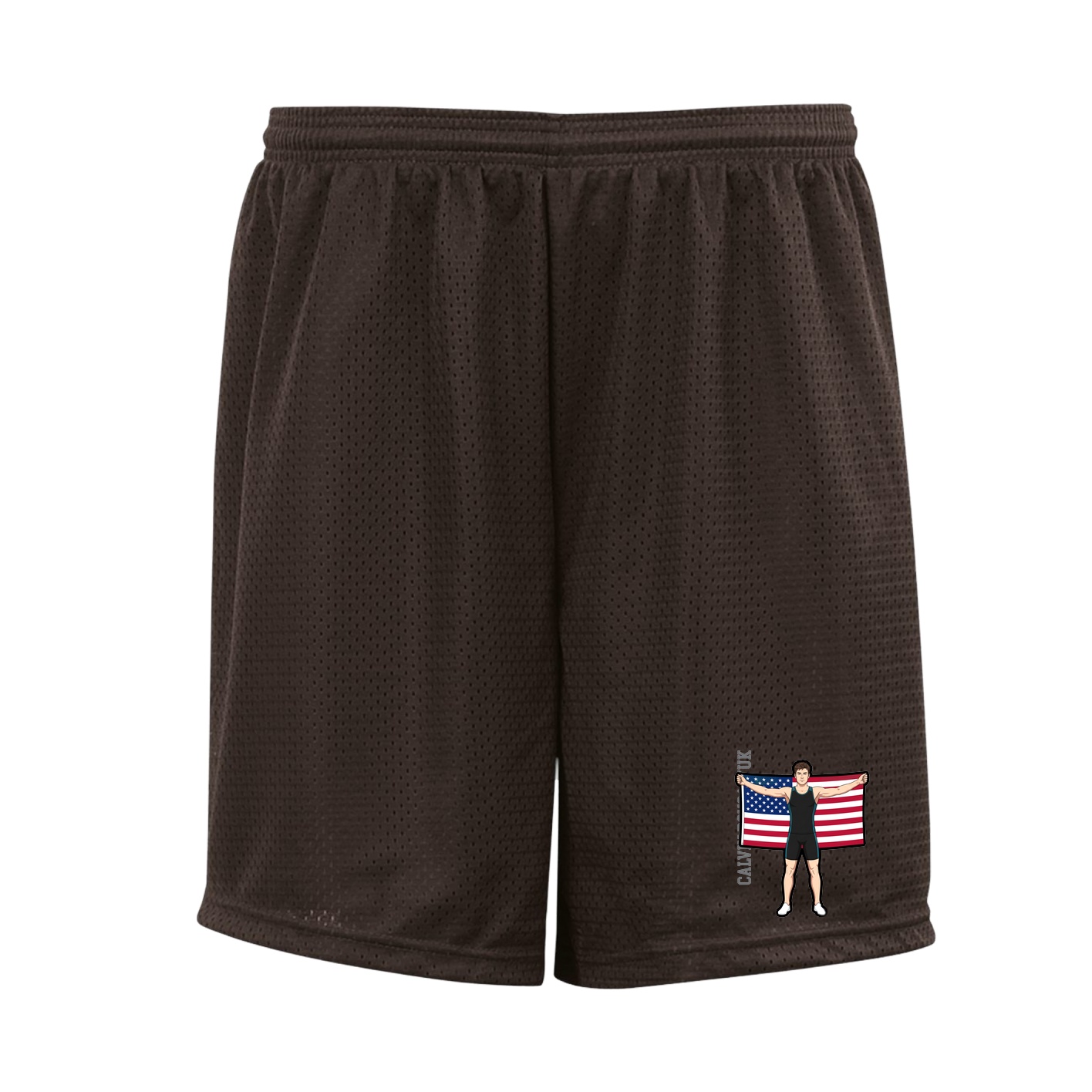 Shorts — Name Vertical in Brown