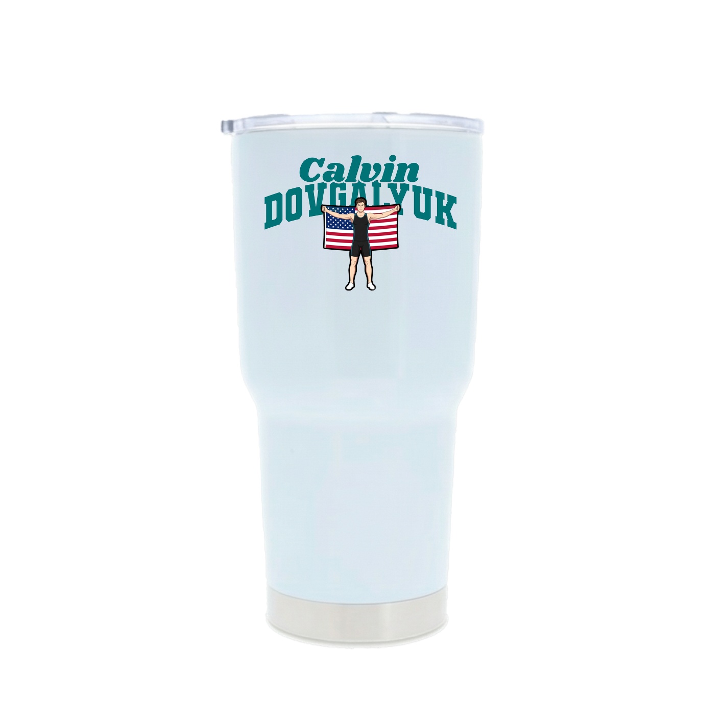 30oz Stainless Steel Tumbler — Signature Arch in White