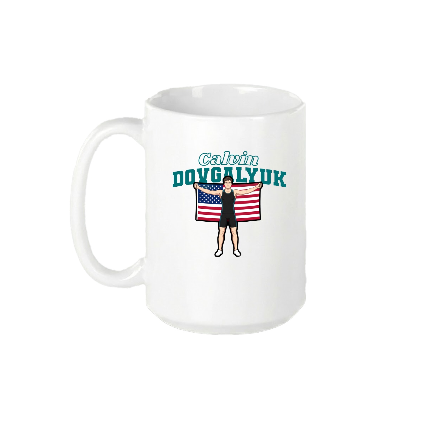15oz Coffee Mug — Name Arch in White