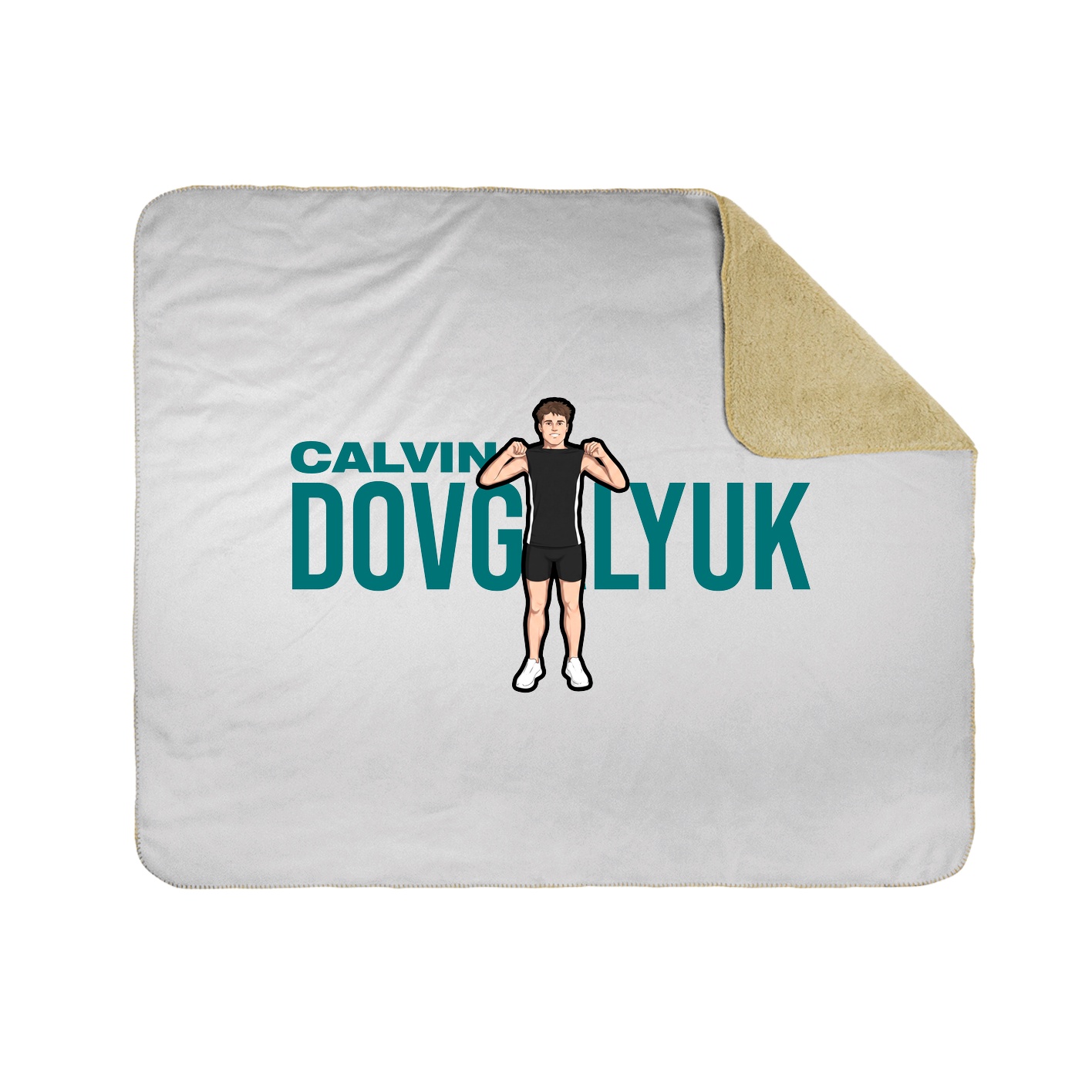 Throw Blanket — Player Name in White
