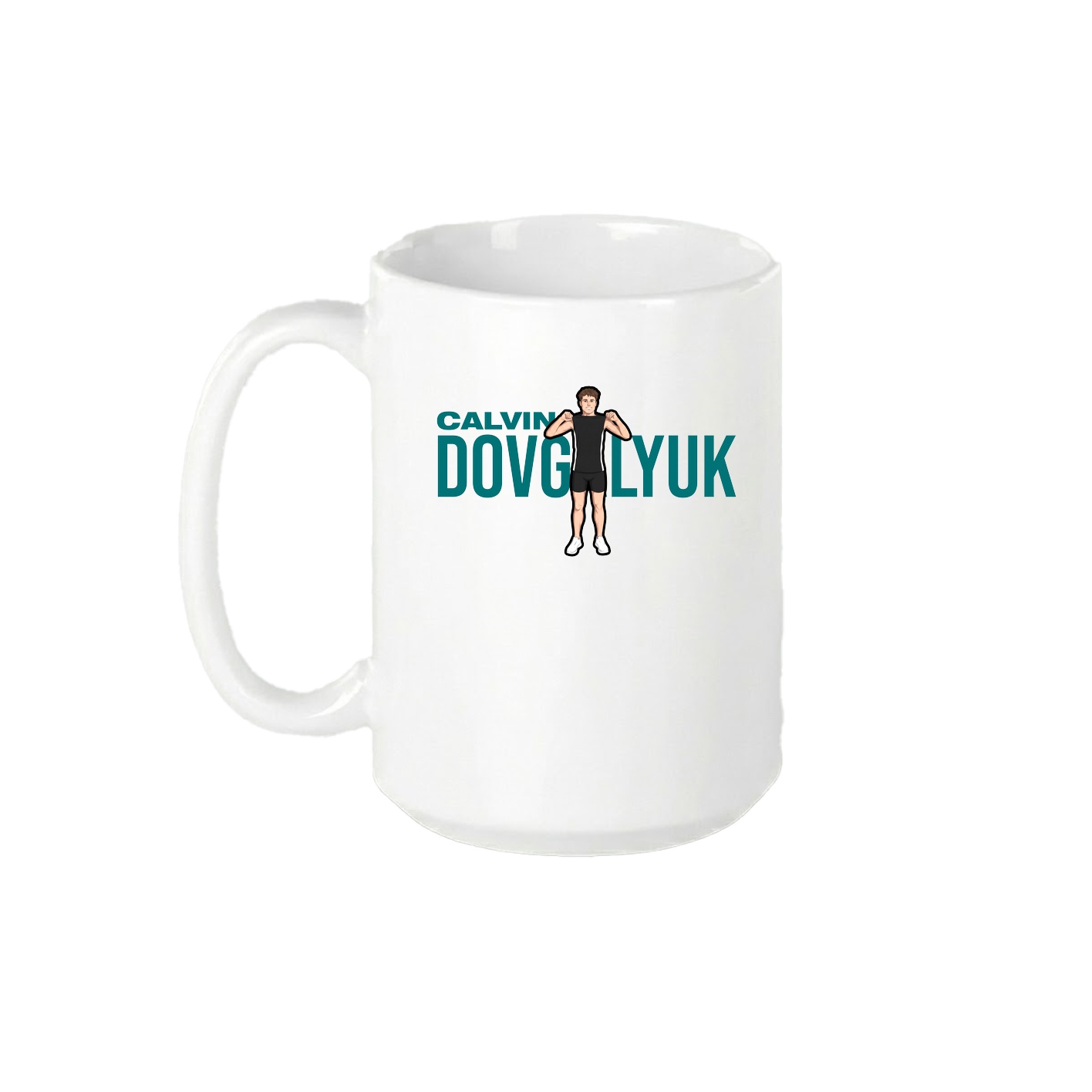 15oz Coffee Mug — Player Name in White
