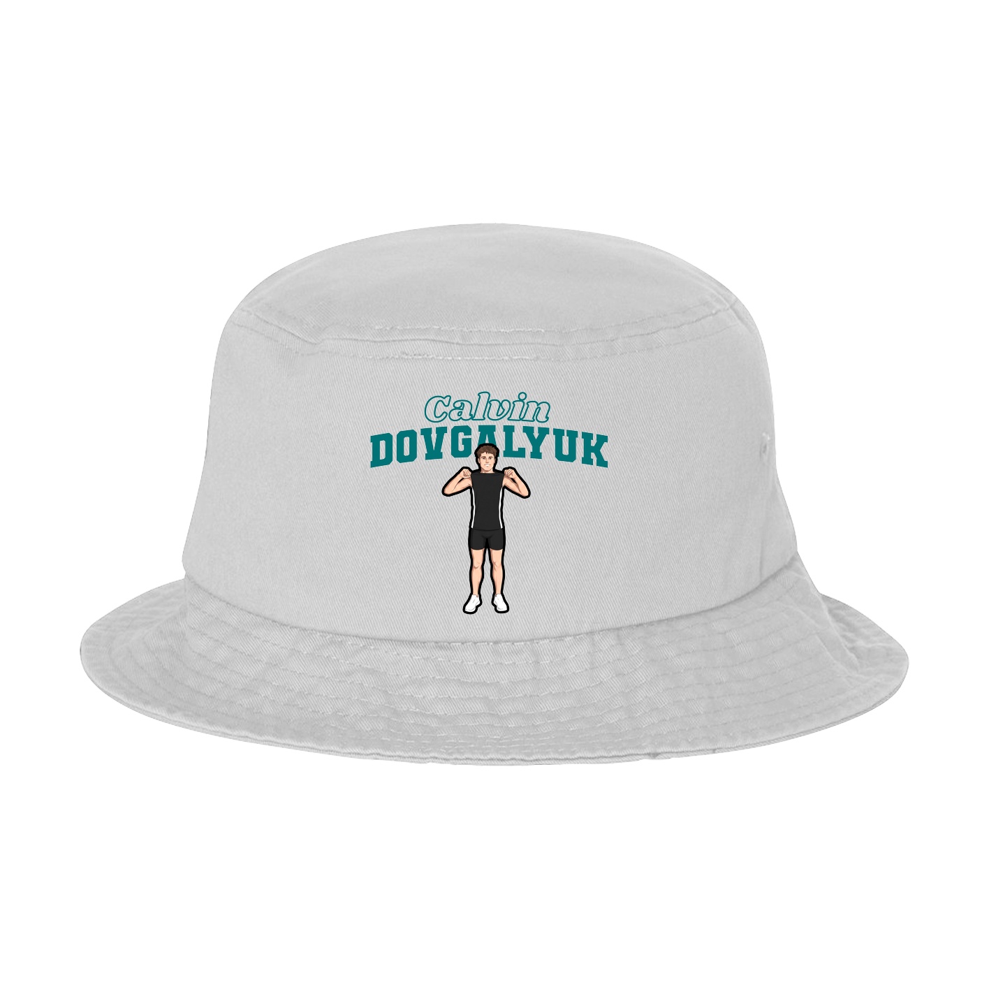 Bucket Cap — Name Arch in White