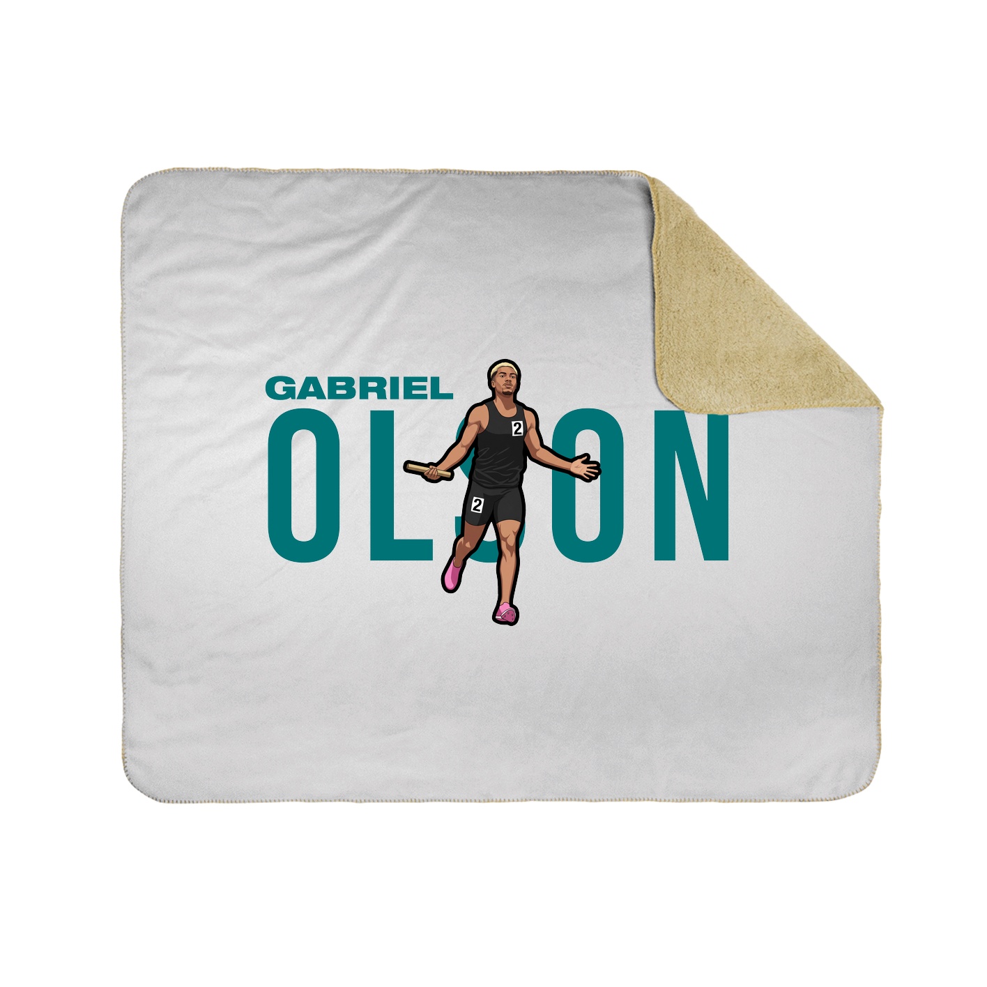Throw Blanket — Player Name in White