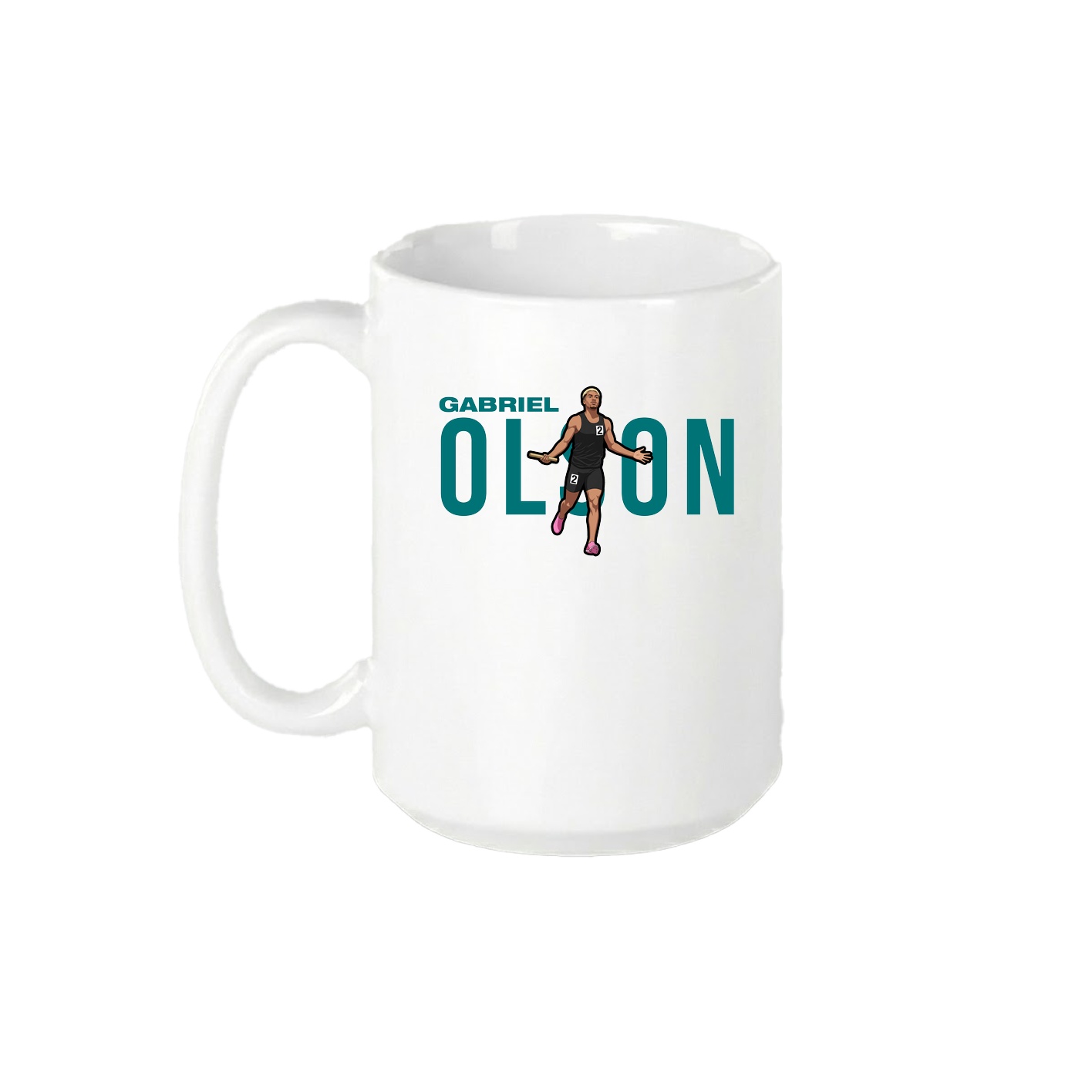 15oz Coffee Mug — Player Name in White