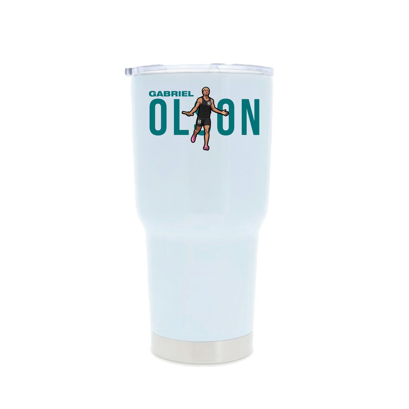 30oz Stainless Steel Tumbler — Player Name in White