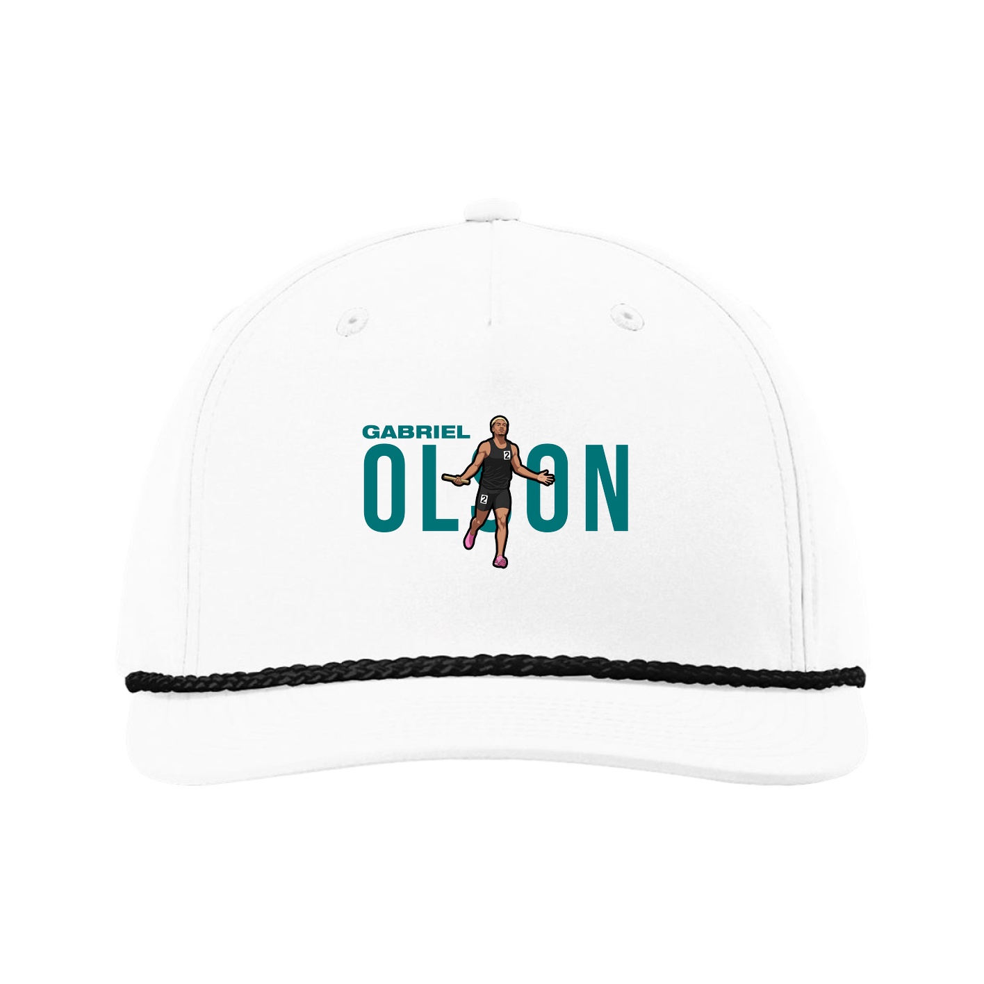 Five-Panel Classic Rope Cap — Player Name in White