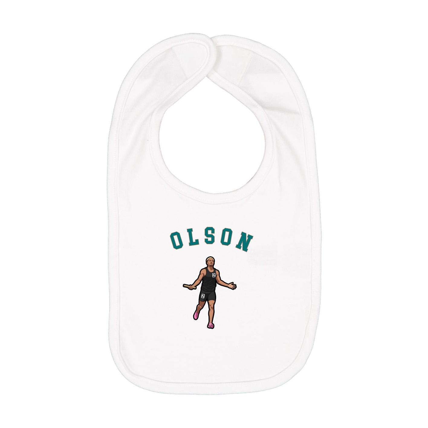 Infant Bib — Shirsey Arch in White