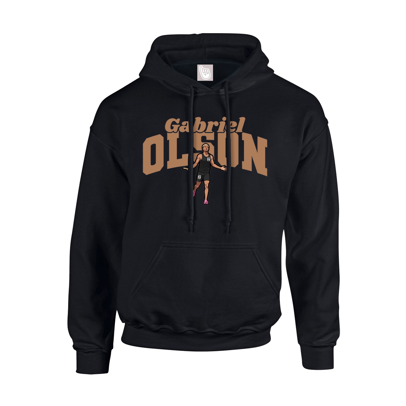 Youth Hoodie — Signature Arch in Black