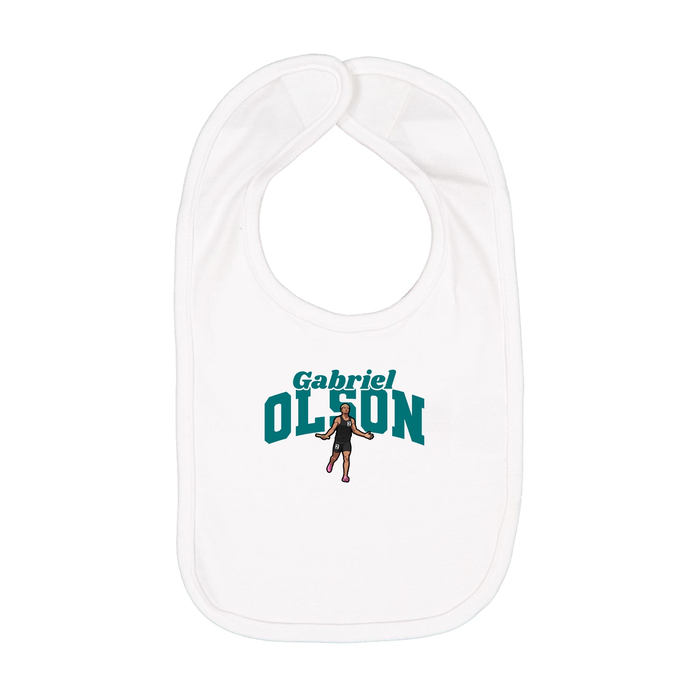 Infant Bib — Signature Arch in White