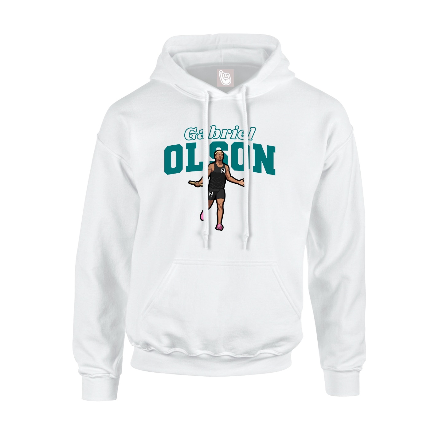 Hoodie — Name Arch in White