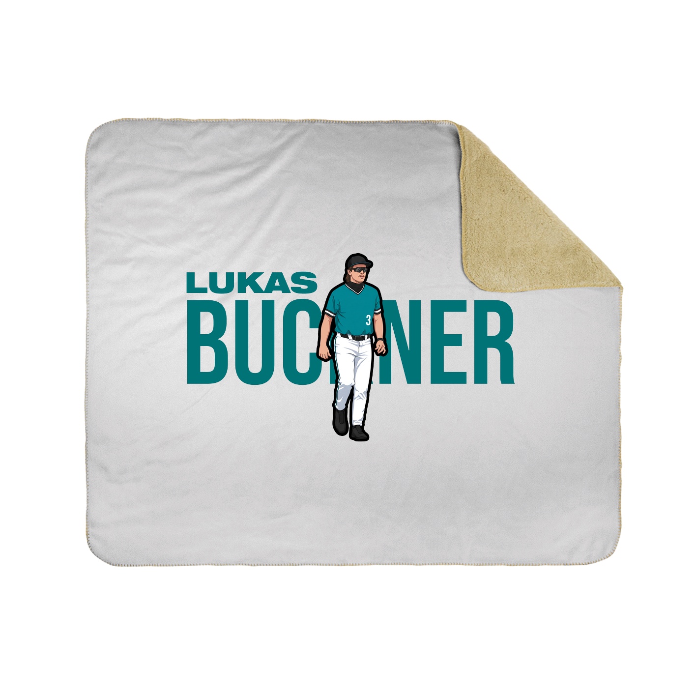 Throw Blanket — Player Name in White