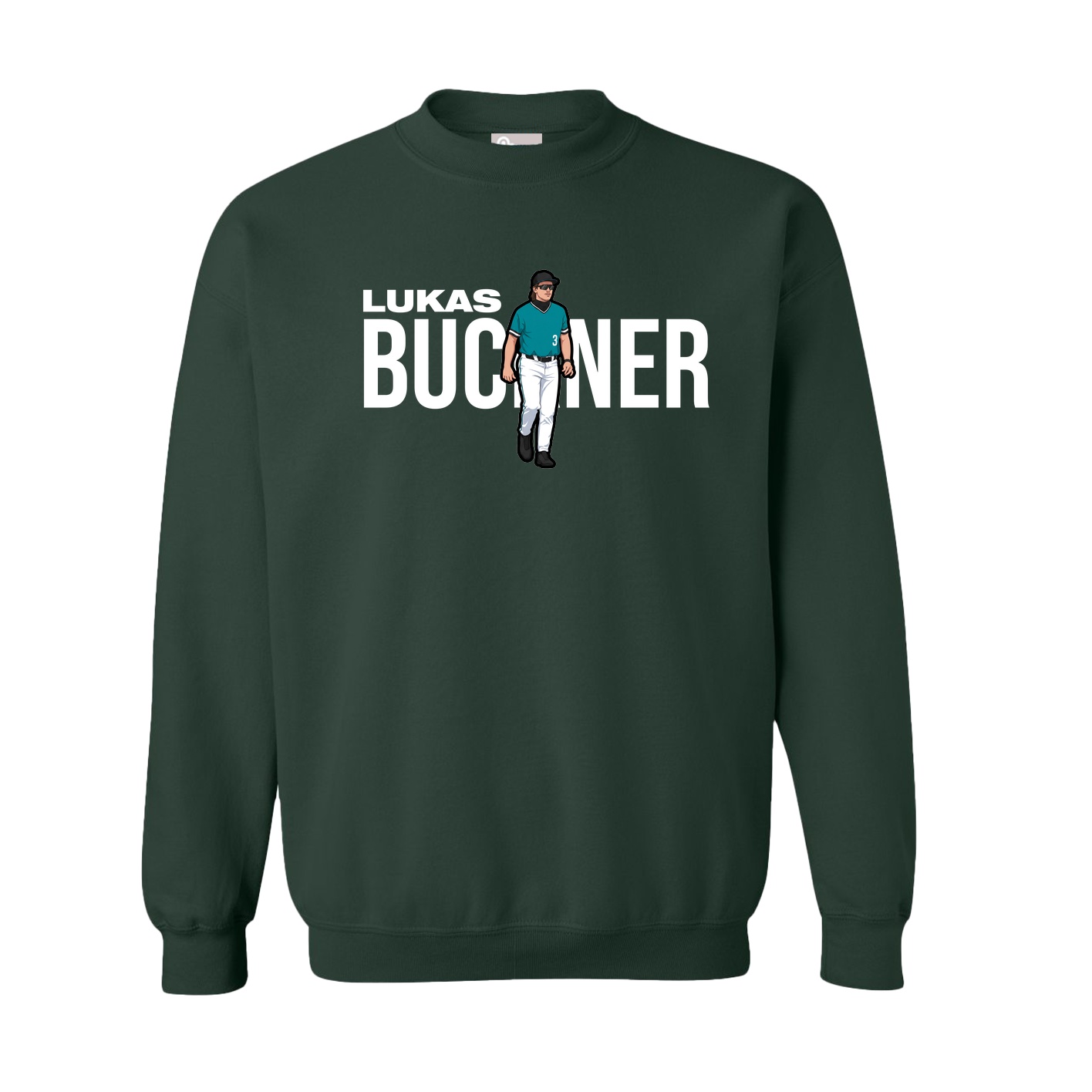 Fleece Crew — Player Name in Green