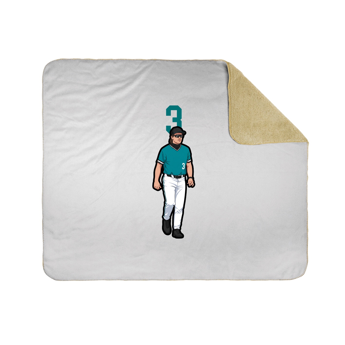 Throw Blanket — Number Top in White