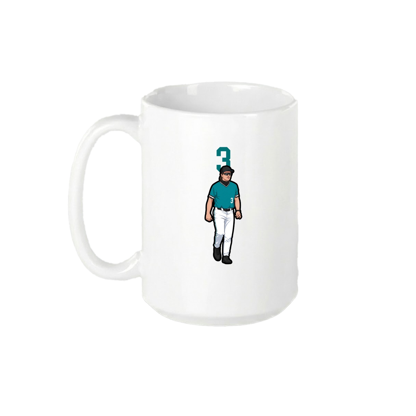 15oz Coffee Mug — Number Top in White
