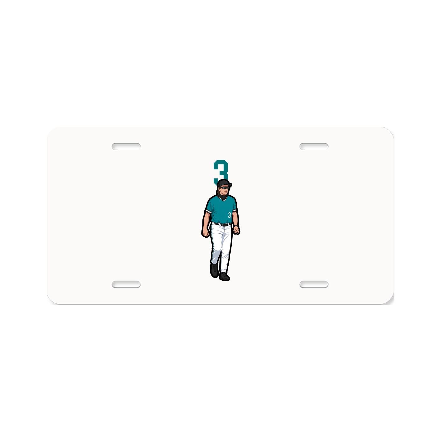 License Plate — Number Top in Classic
