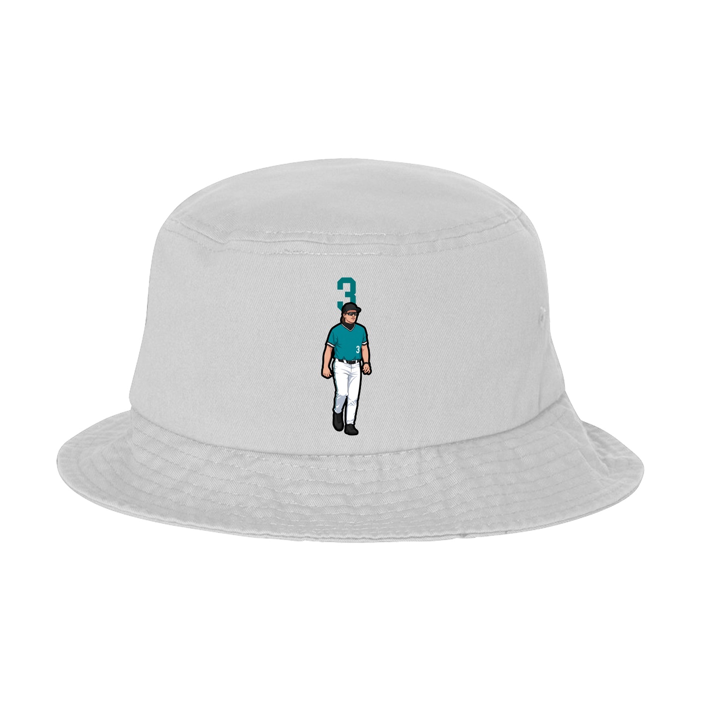 Bucket Cap — Number Top in White