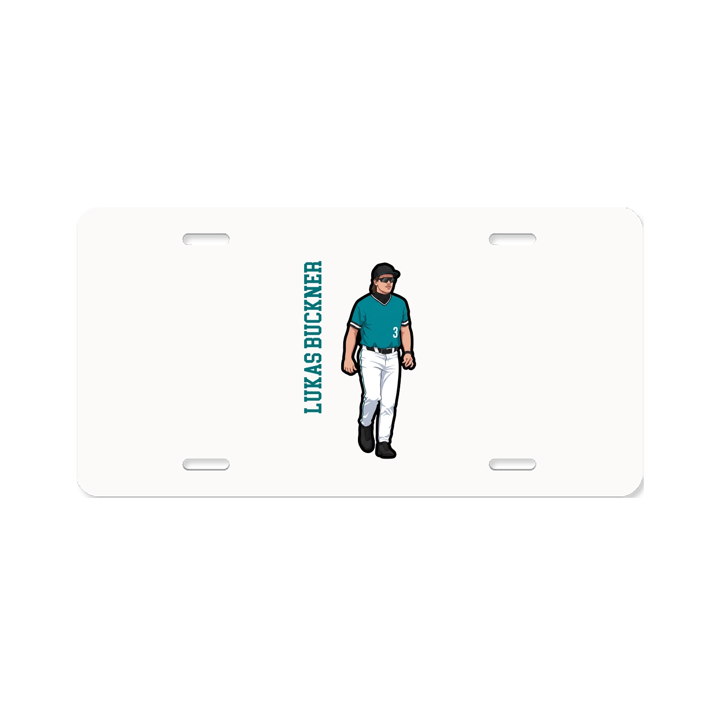 License Plate — Name Vertical in Classic