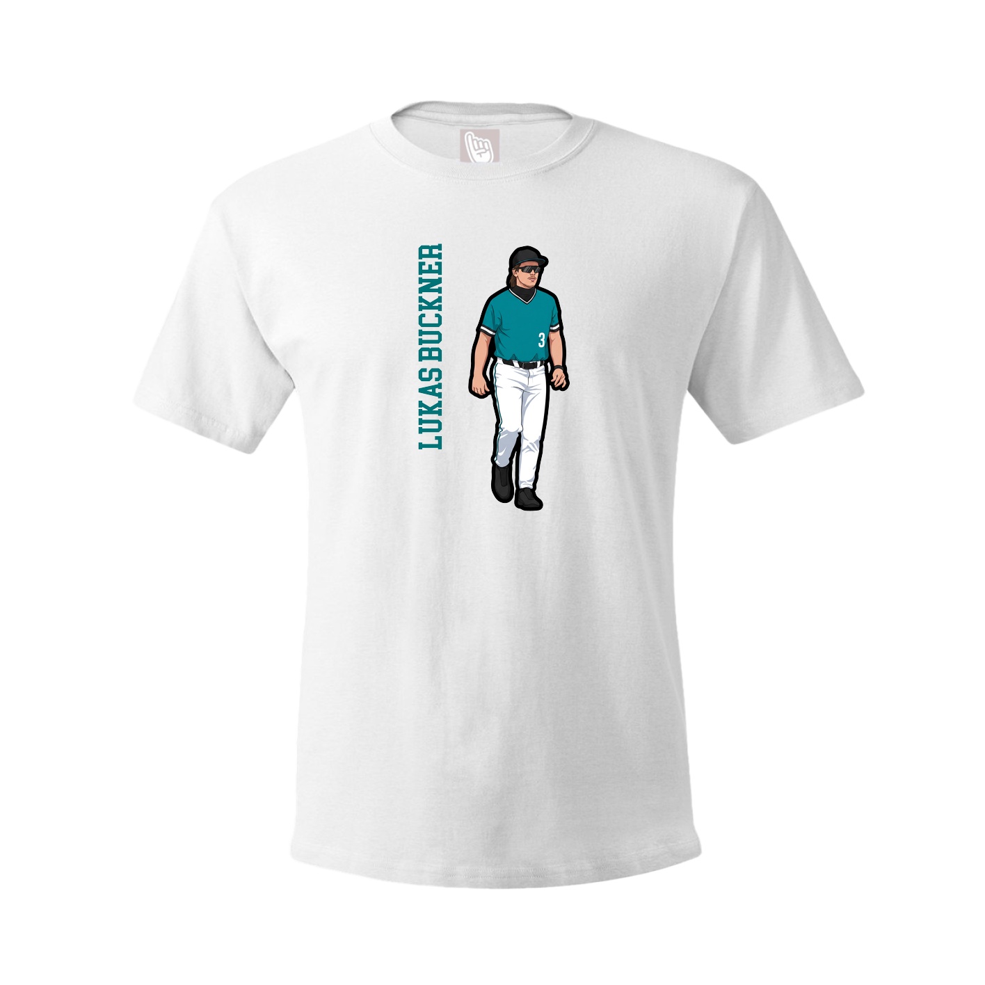 Youth Tee — Name Vertical in White