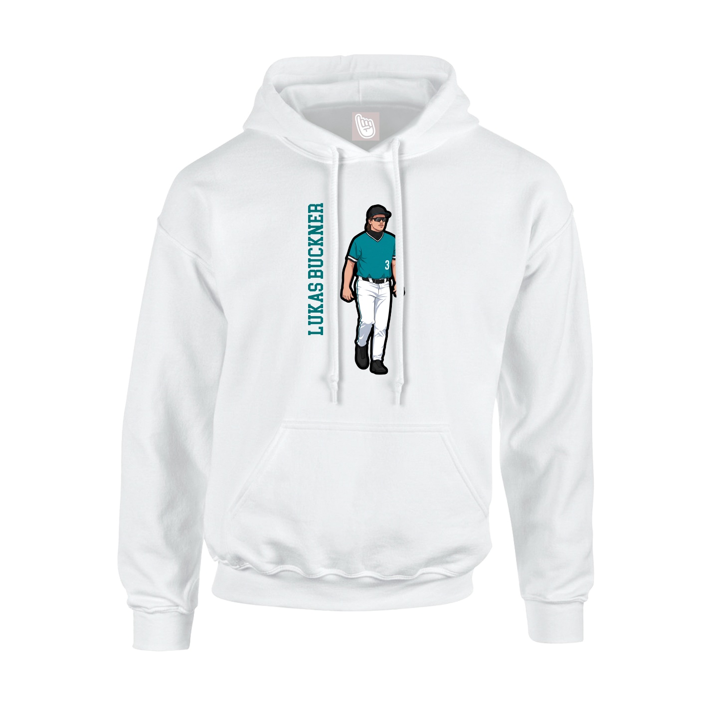 Youth Hoodie — Name Vertical in White