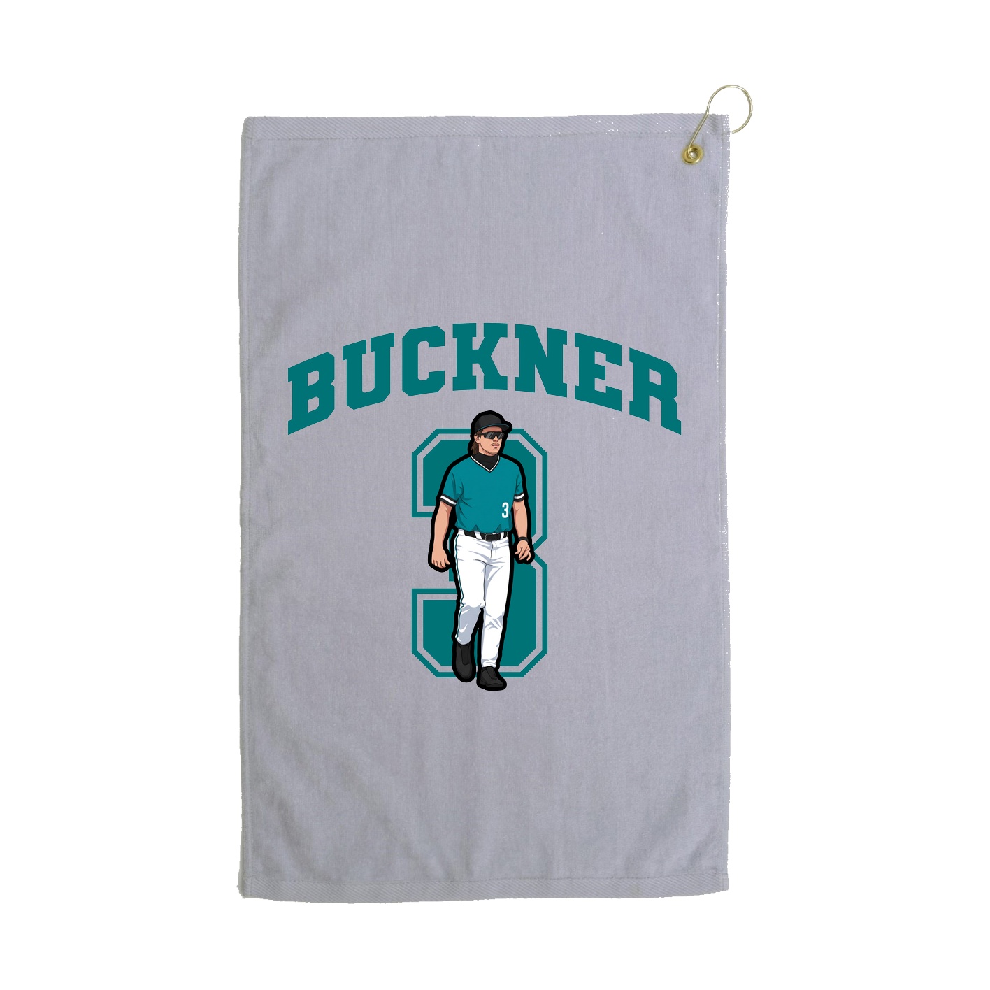Golf Towel — Number in Grey