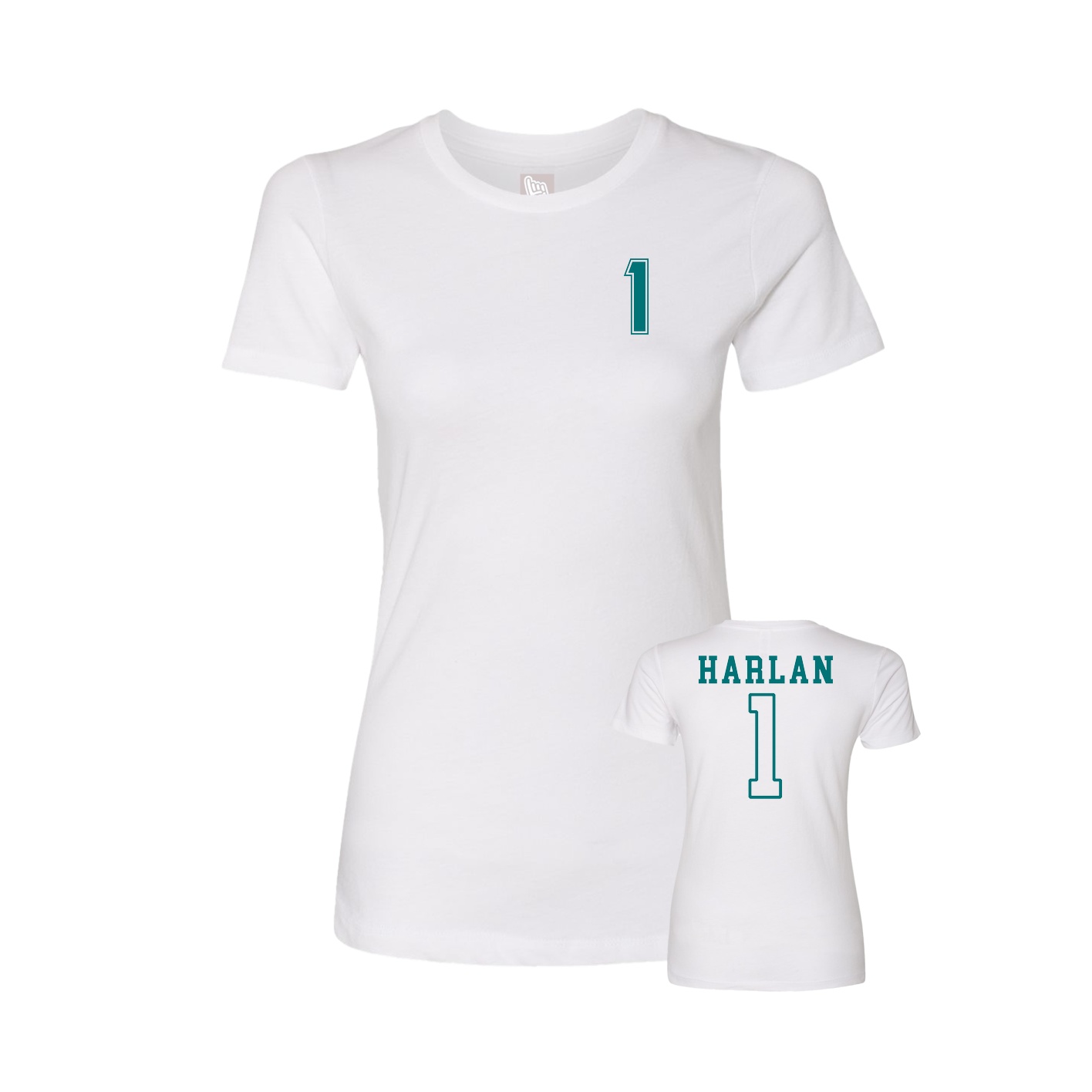 Fitted Women's Tee — Chest Back in White