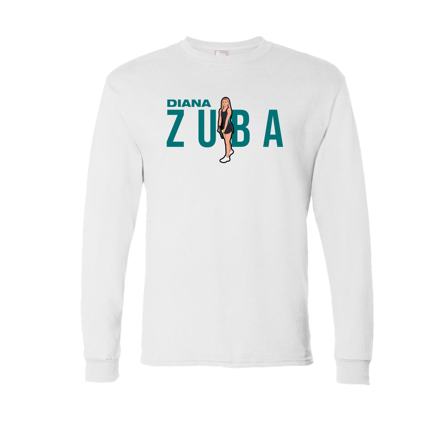 Long Sleeve Tee — Player Name in White
