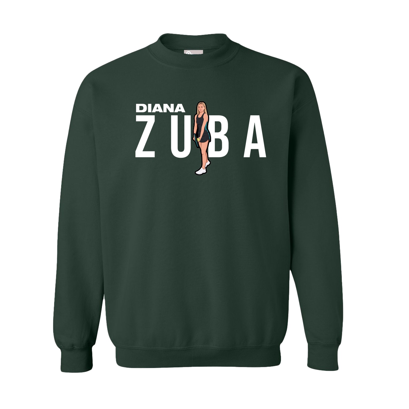 Fleece Crew — Player Name in Green